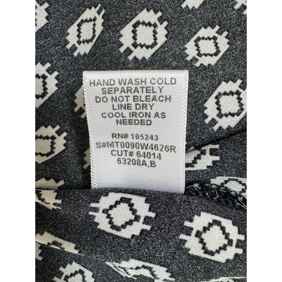 Bobeau Black White Print Cold Shoulder Tunic Top‎ Shirt Blouse Size M Nordstrom - Picture 7 of 8